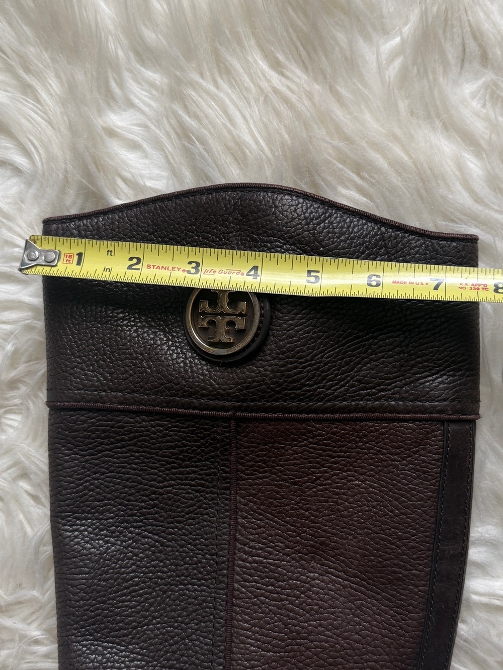 Tory Burch Leather Zip Up Boots Dark Brown - Picture 5 of 13